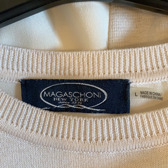 Magaschoni | cashmere silk blend lined sweater with split back - Picture 3 of 4